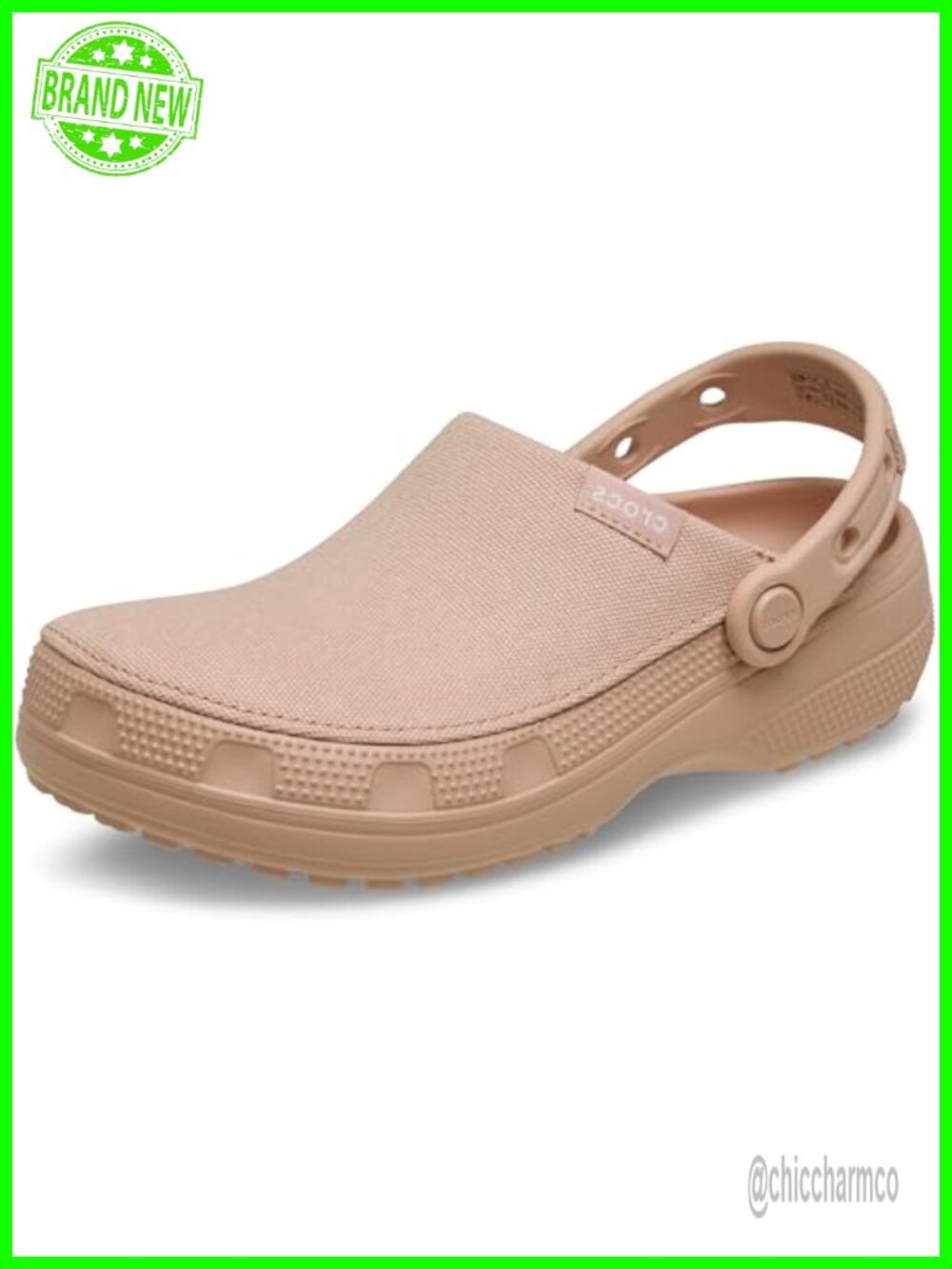 Crocs Classic Crafted Canvas & Suede Clogs, Pivoting Heel Strap, Customizable